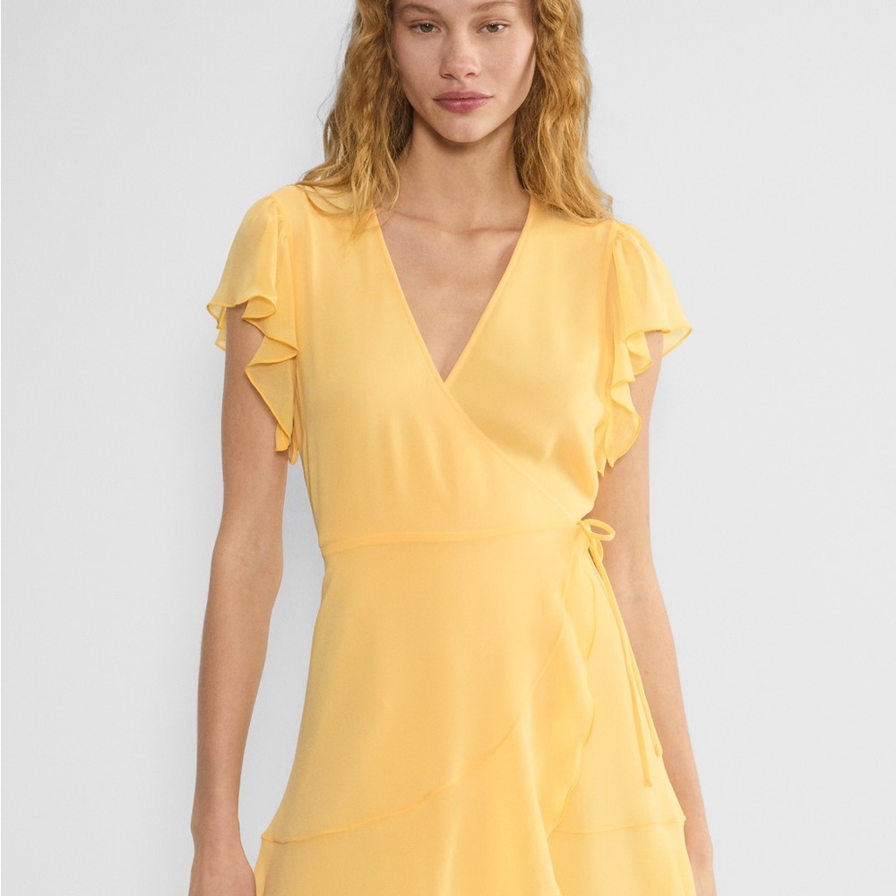 Sunday Best Yellow Ruffle Mini The Lawn Dress